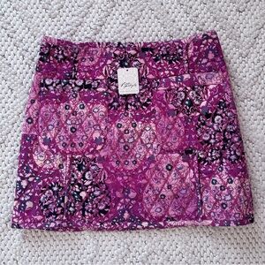 NWT Free People Darla Quilted Patchwork Mini Skirt